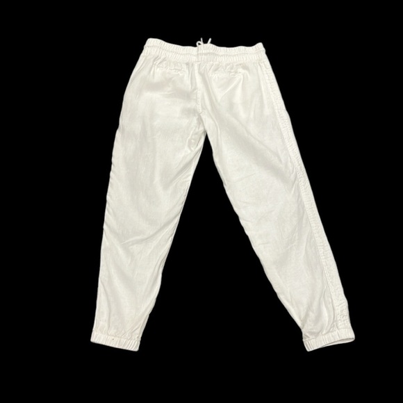 Athleta women’s retreat white linen joggers pantss size 12T - Picture 3 of 12